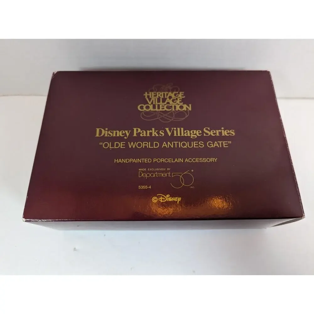 Dept 56 Heritage Collection Disney Parks Village Series OLDE WORLD ANTIQUES GATE